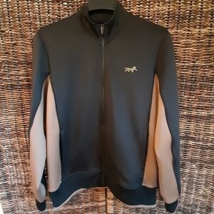 Ovadia & Sons Medium Leopard Colorblock Track Streetwear Jacket Sporty Coat Golf